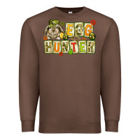 Chestnut Egg hunter with camouflage plate letters Easter Premium Sweatshirt - HowdyJamesFarm