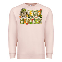Pale Pink Egg hunter with camouflage plate letters Easter Premium Sweatshirt - HowdyJamesFarm
