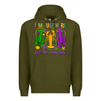Army Green I'm just here for the Crawfish Premium Hoodie - HowdyJamesFarm