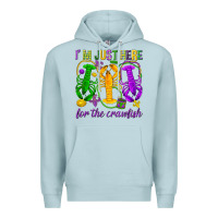 Blue Mist I'm just here for the Crawfish Premium Hoodie - HowdyJamesFarm