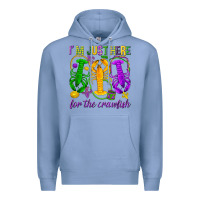 Colony Blue I'm just here for the Crawfish Premium Hoodie - HowdyJamesFarm