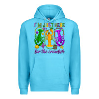 Ocean Blue I'm just here for the Crawfish Premium Hoodie - HowdyJamesFarm