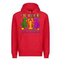 Red I'm just here for the Crawfish Premium Hoodie - HowdyJamesFarm