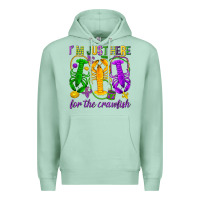 Seafoam I'm just here for the Crawfish Premium Hoodie - HowdyJamesFarm