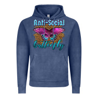 Vintage Denim Western Anti-Social Butterfly Vintage Hoodie - LillyAllenDesigns