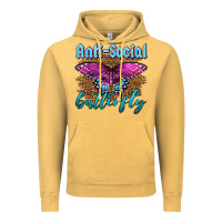 Western Anti-social Butterfly Vintage Hoodie | Teevron