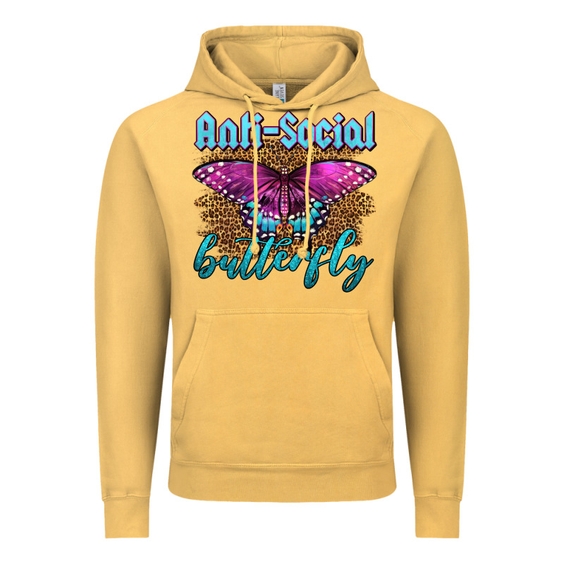 Western Anti-social Butterfly Vintage Hoodie by LillyAllenDesigns | Teevron