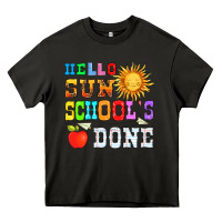 Asphalt hello sun schools done Heavy Core Tee - HRA Design Shop