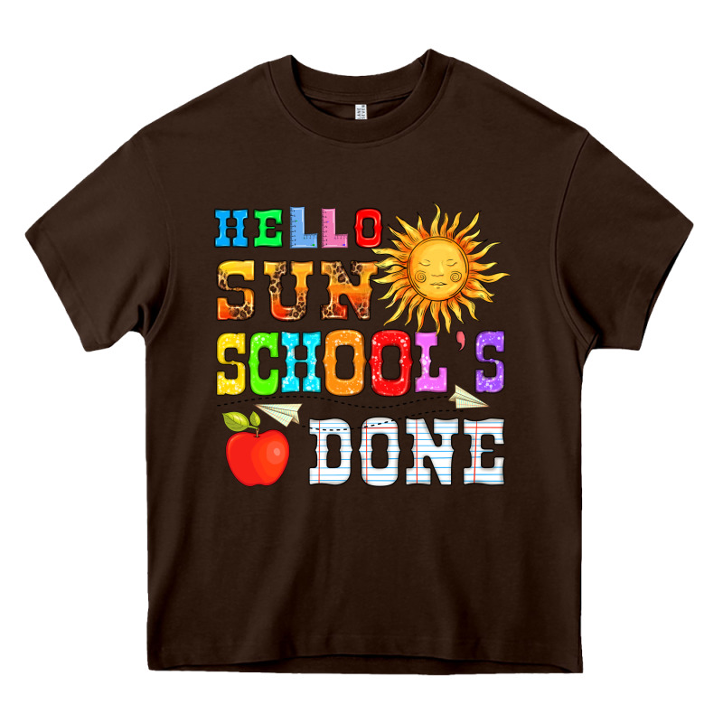 Hello Sun Schools Done Heavy Core Tee by HRA Design Shop | Teevron
