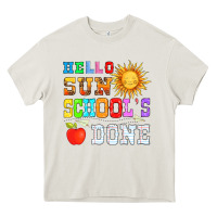 Cream hello sun schools done Heavy Core Tee - HRA Design Shop