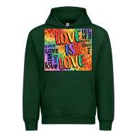 Forest Green Pride love is love Urban Hoodie - FaDigitalArtStudio