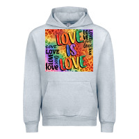 Heather Grey Pride love is love Urban Hoodie - FaDigitalArtStudio