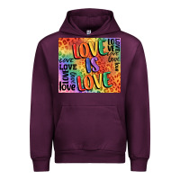 Mauve Wine Pride love is love Urban Hoodie - FaDigitalArtStudio