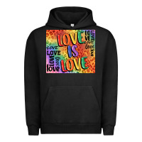 Pigment Black Pride love is love Urban Hoodie - FaDigitalArtStudio