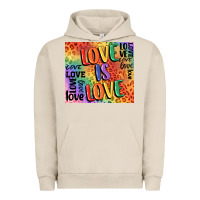Pigment French Oak Pride love is love Urban Hoodie - FaDigitalArtStudio