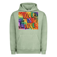 Pigment Oil Green Pride love is love Urban Hoodie - FaDigitalArtStudio