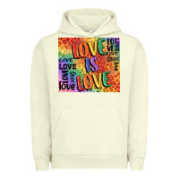 Pigment Pistachio Pride love is love Urban Hoodie - FaDigitalArtStudio