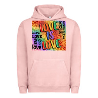Pigment Salmon Pride love is love Urban Hoodie - FaDigitalArtStudio