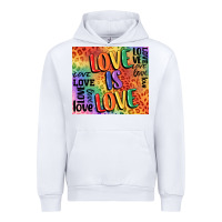 White Pride love is love Urban Hoodie - FaDigitalArtStudio