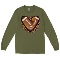 Army Green heart football Long Sleeve Tee - JahusDesignShop