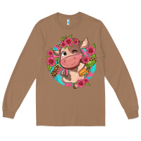 Toasted Coconut cute cow pink flowers and leopard pattern Long Sleeve Tee - NancyCooperArtShop