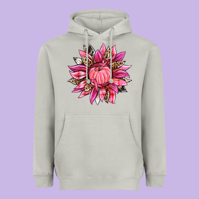 Breast Cancer Sunflower Heavyweight Hoodie Designed By Texasbilliewilder