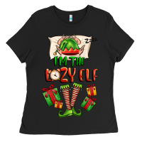 Black im the lazy elf Ladies Tee - FaDigitalArtStudio