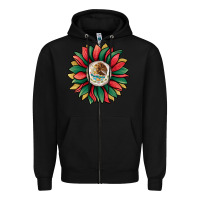 Black mexican sunflower Zipper Hoodie - Jasminsmagicworld