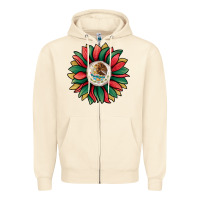 Sandshell mexican sunflower Zipper Hoodie - Jasminsmagicworld