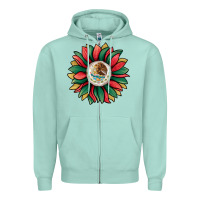 Seafoam mexican sunflower Zipper Hoodie - Jasminsmagicworld