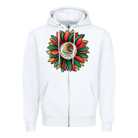 White mexican sunflower Zipper Hoodie - Jasminsmagicworld