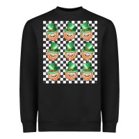 Black boujee checker board leprechaun Heavyweight Sweatshirt - MaliasSmallBusiness