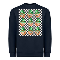 Navy boujee checker board leprechaun Heavyweight Sweatshirt - MaliasSmallBusiness