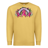 Antique Gold Cancer ribbon rainbow Cancer Awareness Premium Sweatshirt - HowdyJamesFarm