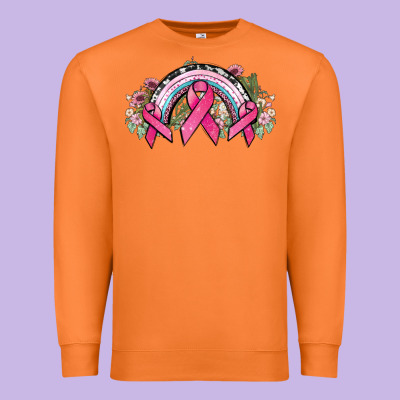 Cancer Ribbon Rainbow Cancer Awareness Premium Sweatshirt Designed By Howdyjamesfarm