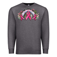Charcoal Heather Cancer ribbon rainbow Cancer Awareness Premium Sweatshirt - HowdyJamesFarm