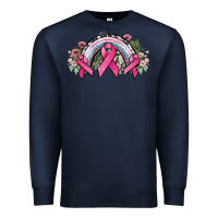 Navy Cancer ribbon rainbow Cancer Awareness Premium Sweatshirt - HowdyJamesFarm