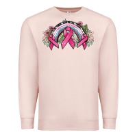 Pale Pink Cancer ribbon rainbow Cancer Awareness Premium Sweatshirt - HowdyJamesFarm