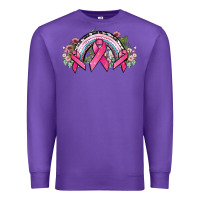 Purple Cancer ribbon rainbow Cancer Awareness Premium Sweatshirt - HowdyJamesFarm