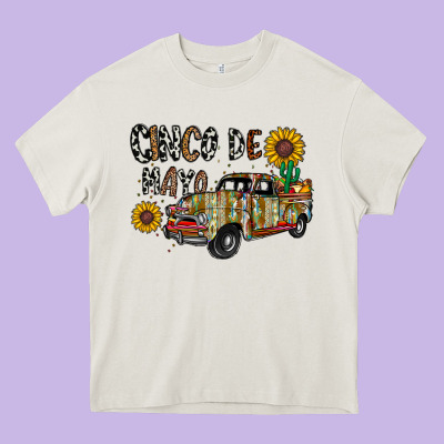 Cinco De Mayo Truck Heavy Core Tee Designed By Cowhidedigitalart