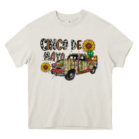Cream cinco de mayo truck Heavy Core Tee - CowhideDigitalArt