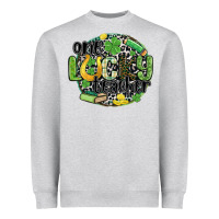 Heather Grey one lucky teacher Heavyweight Sweatshirt - MaliasSmallBusiness