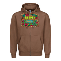 Chestnut mini cita serape background Zipper Hoodie - BarkalooDesign