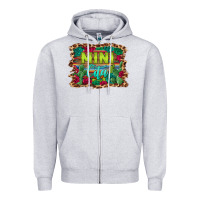 Heather Grey mini cita serape background Zipper Hoodie - BarkalooDesign