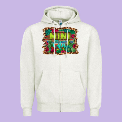 Mini Cita Serape Background Zipper Hoodie Designed By Barkaloodesign