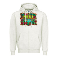 Oatmeal Heather mini cita serape background Zipper Hoodie - BarkalooDesign