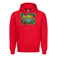 Red mini cita serape background Zipper Hoodie - BarkalooDesign
