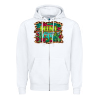 White mini cita serape background Zipper Hoodie - BarkalooDesign