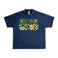 Navy lucky dude Urban Heavy Tee - MaliasSmallBusiness