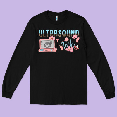 Ultrasound Tech Long Sleeve Tee Designed By Maliassmallbusiness